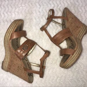 Sam Edelman Karley light brown cork wedge